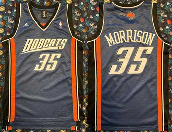 Men%27s Charlotte Hornets #35 Adam Morrison Navy Stitched Jersey->cleveland cavaliers->NBA Jersey