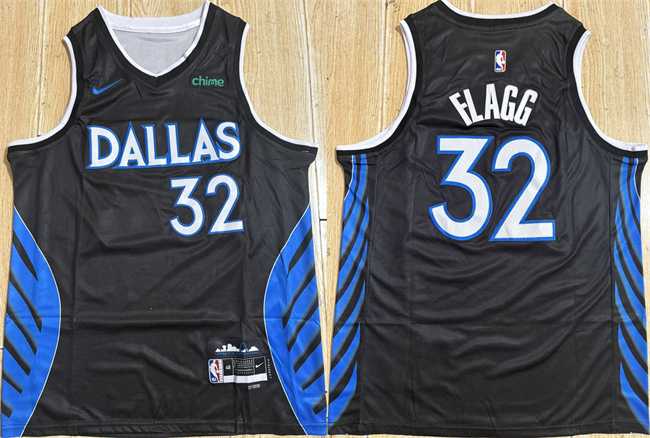 Men%27s Dallas Mavericks #32 Cooper Flagg Black 2025-26 City Edition Stitched Jersey->cleveland cavaliers->NBA Jersey