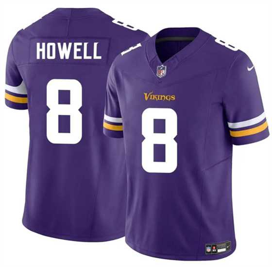 Men & Women & Youth Minnesota Vikings #8 Sam Howell Purple 2024 F.U.S.E. Vapor Untouchable Limited Stitched Jersey->minnesota vikings->NFL Jersey