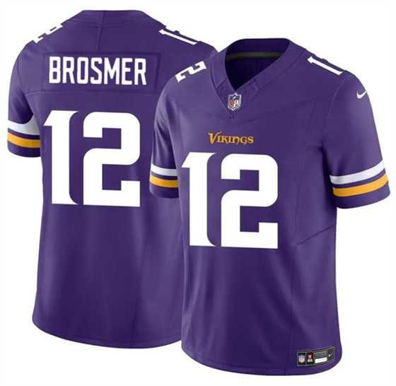 Men & Women & Youth Minnesota Vikings #12 Max Brosmer Purple 2025 F.U.S.E. Vapor Untouchable Limited Stitched Jersey->minnesota vikings->NFL Jersey