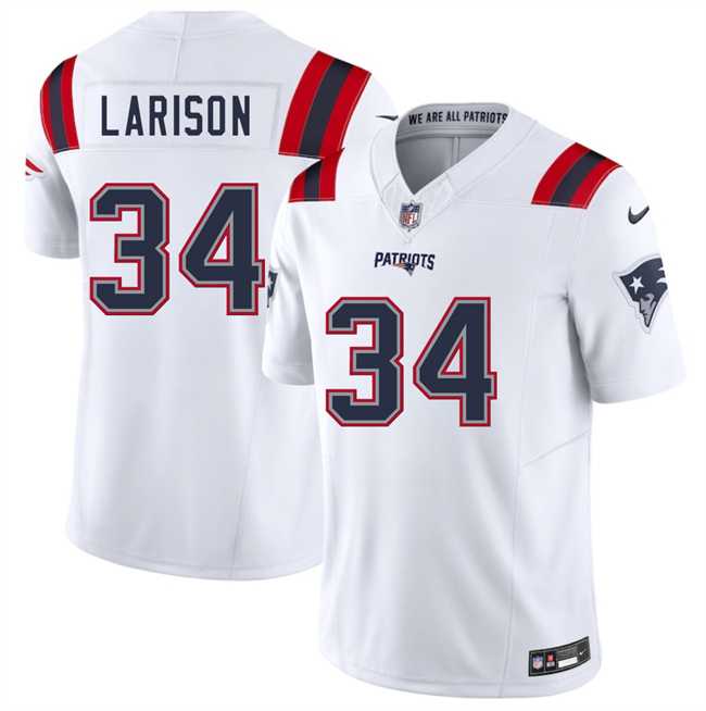 Men & Women & Youth New England Patriots #34 Lan Larison White 2025 F.U.S.E. Vapor Limited Stitched Jersey->new york giants->NFL Jersey