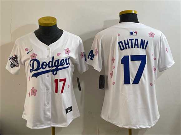 Youth Los Angeles Dodgers #17 Shohei Ohtani White 2025 World Series Champions Patch Tokyo Series Limited Stitched Jersey Dzhi->mlb youth jerseys->MLB Jersey