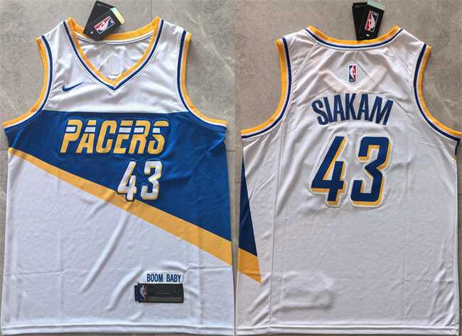 Mens Indiana Pacers #43 Pascal Siakam White 2025-26 City Edition Stitched Jersey->indiana pacers->NBA Jersey