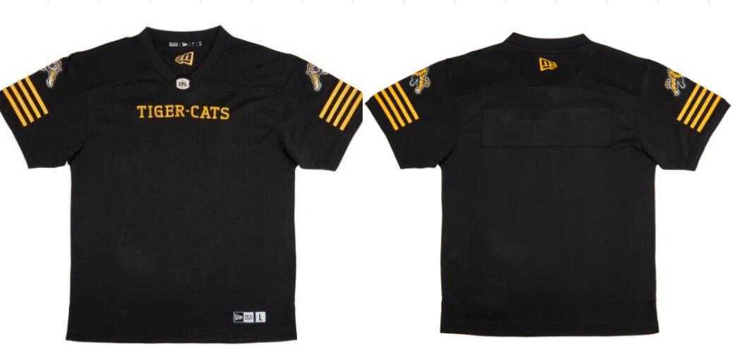 CFL Hamilton Tiger-Cats Blank Black Crested Home Replica Jersey->cfl jerseys->NFL Jersey
