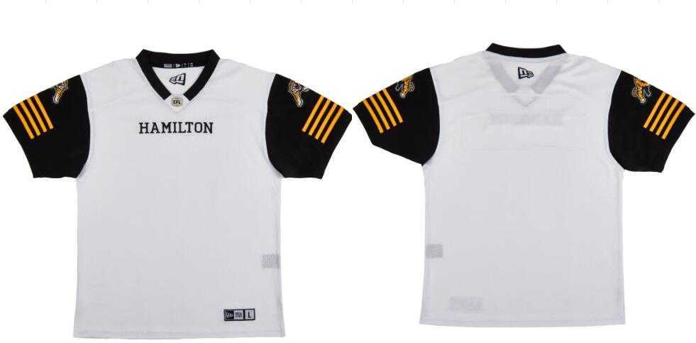 CFL Hamilton Tiger-Cats Blank Crested Away White Jersey->cfl jerseys->NFL Jersey