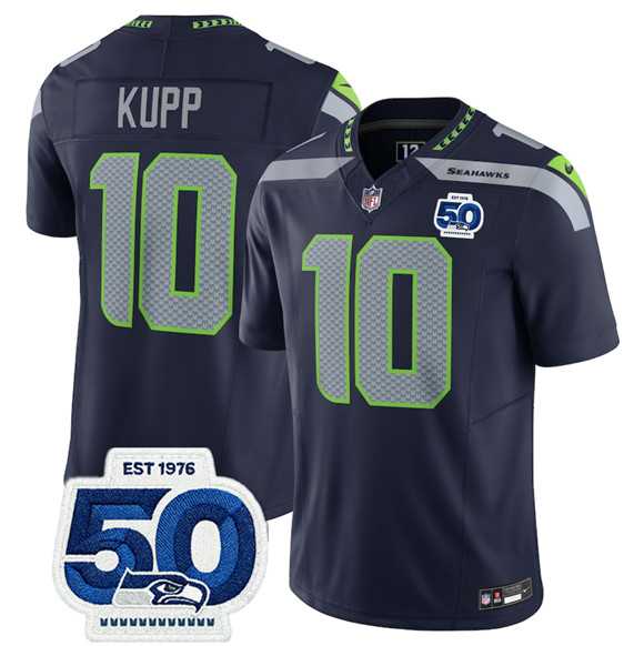 Men & Women & Youth Seattle Seahawks #10 Cooper Kupp Navy 2025 F.U.S.E. 50th Anniversary Patch Vapor Limited Stitched Jersey->seattle seahawks->NFL Jersey