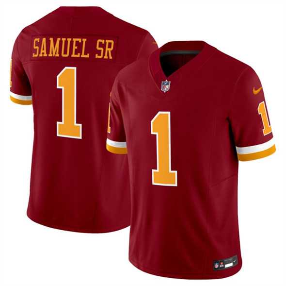 Men & Women & Youth Washington Commanders #1 Deebo Samuel Sr. Burgundy 2025 F.U.S.E. Throwback Limited Stitched Jersey->washington commanders->NFL Jersey
