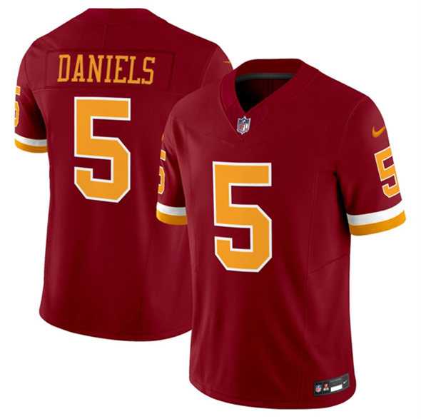 Men & Women & Youth Washington Commanders #5 Jayden Daniels Burgundy 2025 F.U.S.E. Throwback Limited Stitched Jersey->washington commanders->NFL Jersey
