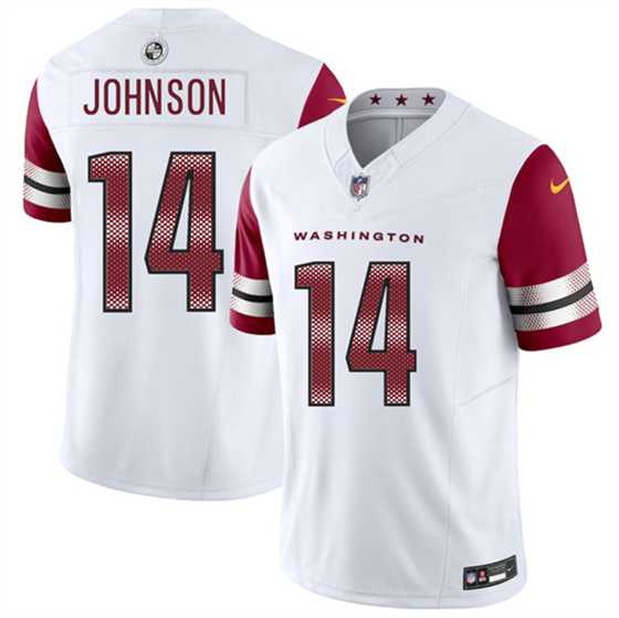 Men & Women & Youth Washington Commanders #14 Josh Johnson White 2025 F.U.S.E. Vapor Limited Stitched Jersey->washington commanders->NFL Jersey