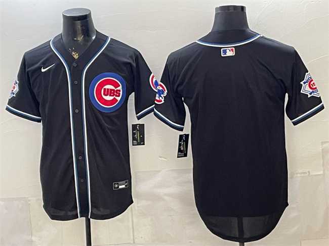 Men%27s Chicago Cubs Blank 2026 Fashion Replica Black Out Stitched Jersey->chicago white sox->MLB Jersey