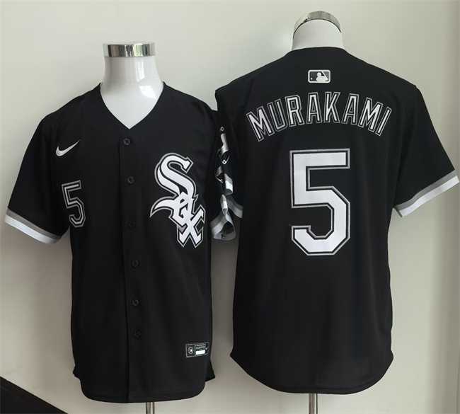 Mens Chicago White Sox #5 Munetaka Murakami Black 2025 Limited Stitched Jersey->chicago white sox->MLB Jersey