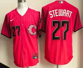 Mens Cincinnati Reds #27 Sal Stewart Red 2026 City Connect Stadium Jersey->cincinnati reds->MLB Jersey