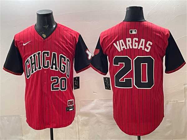 Men%27s Chicago White Sox #20 Miguel Vargas Red Black 2025 City Connect Limited Stitched Jersey->chicago white sox->MLB Jersey