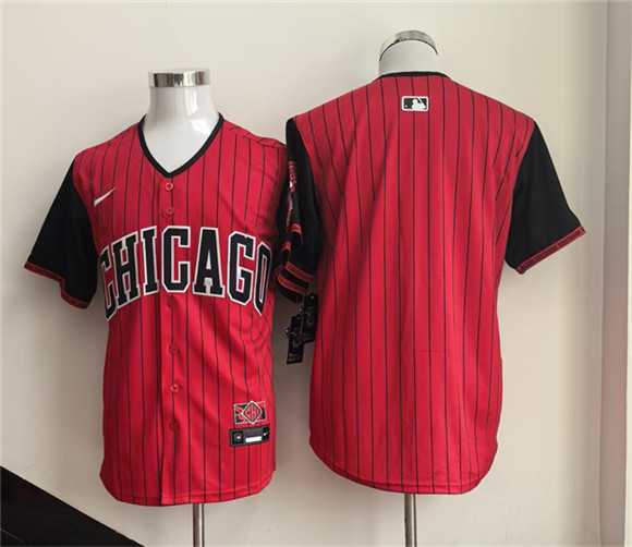 Men%27s Chicago White Sox Blank Red Black 2025 City Connect Limited Stitched Jersey->cincinnati reds->MLB Jersey