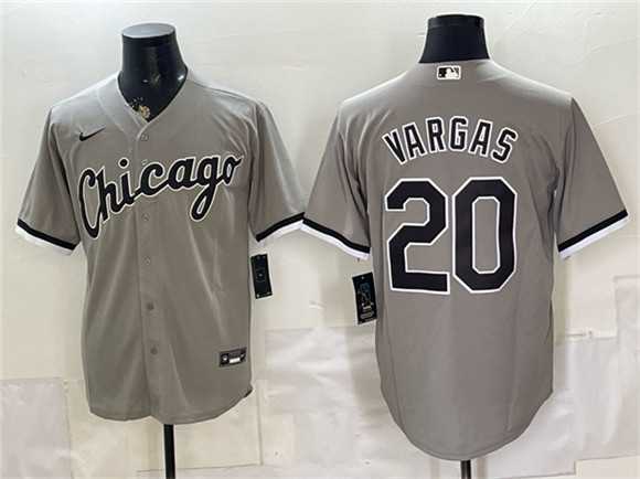 Men%27s Chicago White Sox #20 Miguel Vargas Gray Stitched Jersey->chicago white sox->MLB Jersey