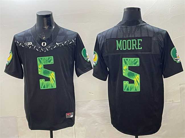 Mens Oregon Ducks #5 Dakorien Moore Black F.U.S.E. Vapor Limited Stitched Jersey Dzhi->oregon ducks->NCAA Jersey