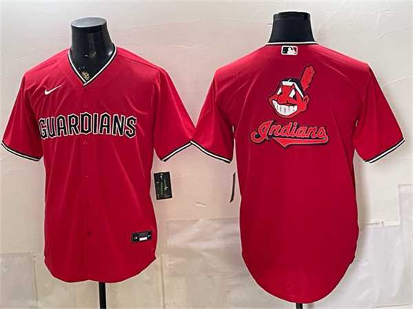 Men%27s Cleveland Guardians Team Big Logo Red Cool Base Stitched Jersey Dzhi->colorado rockies->MLB Jersey