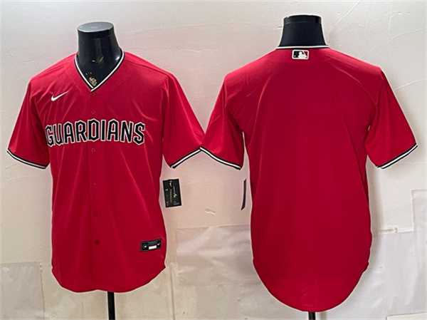 Men%27s Cleveland Guardians Blank Red Cool Base Stitched Jersey->colorado rockies->MLB Jersey