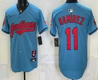 Men%27s Cleveland Guardians #11 Jose Ramirez Blue Limited Jersey->cincinnati reds->MLB Jersey