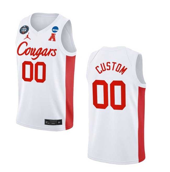 Mens Houston Cougars Active Player Custom White Final Four Classic Stitched Jersey->customized ncaa jersey->Custom Jersey