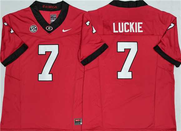 Mens Georgia Bulldogs #7 Lawson Luckie Red 2025 F.U.S.E. Stitched Jersey->georgia bulldogs->NCAA Jersey