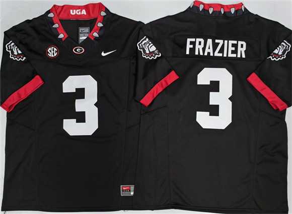 Men%27s Georgia Bulldogs #3 Nate Frazier Black 2025 F.U.S.E. Stitched Jersey->arizona state sun devils->NCAA Jersey