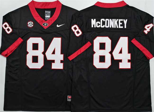 Mens Georgia Bulldogs #84 Ladd McConkey Black 2025 F.U.S.E. Stitched Jersey->georgia bulldogs->NCAA Jersey