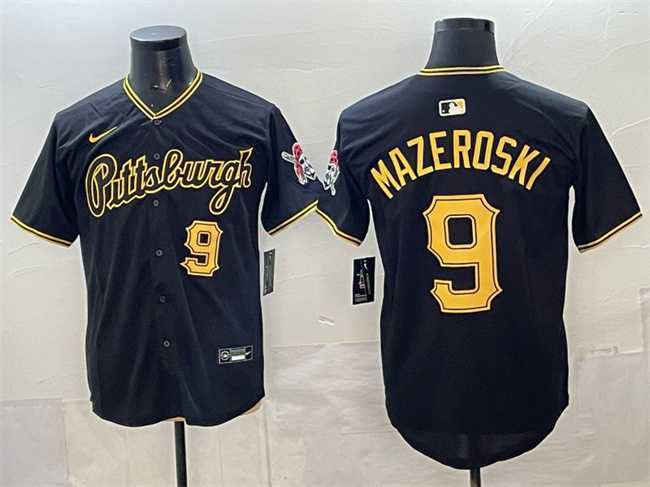 Men%27s Pittsburgh Pirates #9 Bill Mazeroski Black Limited Stitched Jersey->philadelphia phillies->MLB Jersey