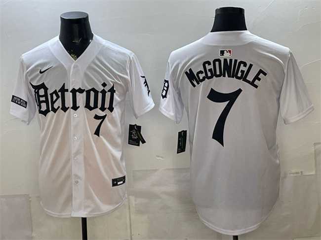Men%27s Detroit Tigers #7 Kevin McGonigle 2026 White %27Motor Gothic Edition%27 Vapor Premier Limited Stitched Jersey Dzhi->colorado rockies->MLB Jersey