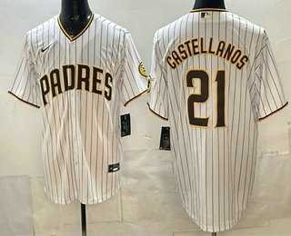 Men%27s San Diego Padres #21 Nick Castellanos White Cool Base Jersey->pittsburgh pirates->MLB Jersey