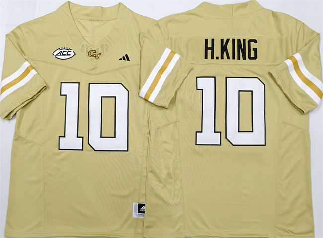 Men%27s Georgia Tech Yellow Jackets #10 Haynes King Golden F.U.S.E. Limited Stitched Jersey->georgia bulldogs->NCAA Jersey