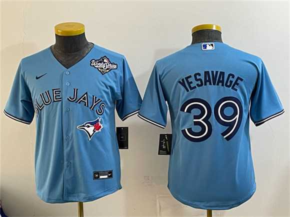 Youth Toronto Blue Jays #39 Trey Yesavage Blue 2025 World Series Cool Base Stitched Jersey Dzhi->mlb youth jerseys->MLB Jersey