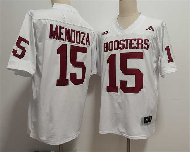 Mens Indiana Hoosiers #15 Fernando Mendoza White Stitched Jersey->indiana hoosiers->NCAA Jersey