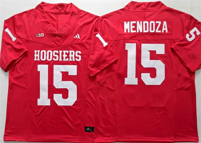 Mens Indiana Hoosiers #15 Fernando Mendoza Red Stitched Basketball Jersey->indiana hoosiers->NCAA Jersey