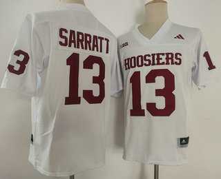 Mens Indiana Hoosiers #13 Elijah Sarratt Limited White FUSE College Jersey->indiana hoosiers->NCAA Jersey