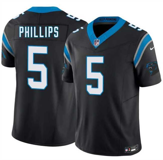 Men%27s Carolina Panthers #5 Jaelan Phillips Black 2025 F.U.S.E. Vapor Limited Stitched Jersey Dzhi->buffalo bills->NFL Jersey