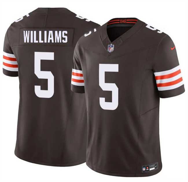 Men%27s Cleveland Browns #5 Quincy Williams Brown 2026 F.U.S.E. Vapor Limited Stitched Jersey Dzhi->carolina panthers->NFL Jersey