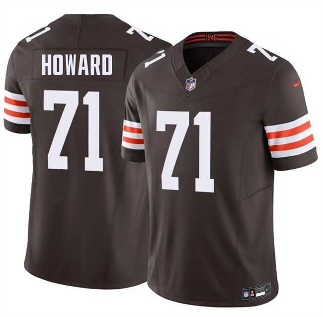 Men%27s Cleveland Browns #71 Tytus Howard Brown F.U.S.E. Vapor Limited Stitched Jersey Dzhi->carolina panthers->NFL Jersey