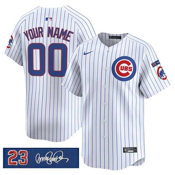 Mens Chicago Cubs Active Player Custom White Ryne Sandberg Tribute Vapor Limited V3 Stitched Baseball Jersey->customized mlb jersey->Custom Jersey