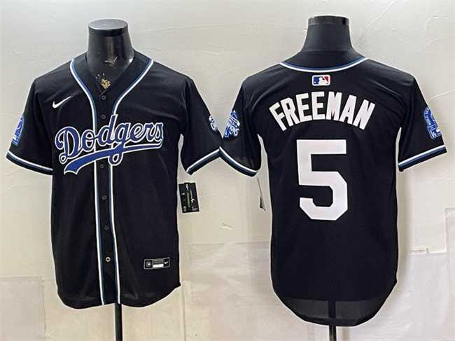 Men%27s Los Angeles Dodgers #5 Freddie Freeman B2B Champs 2026 Black Out Style Vapor Limited Stitched Jersey->los angeles angels->MLB Jersey