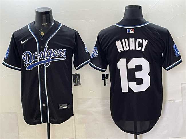 Mens Los Angeles Dodgers #13 Max Muncy B2B Champs 2026 Black Out Style Vapor Limited Stitched Jersey->los angeles dodgers->MLB Jersey