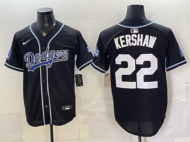 Mens Los Angeles Dodgers #22 Clayton Kershaw B2B Champs 2026 Black Out Style Vapor Limited Stitched Jersey->los angeles dodgers->MLB Jersey