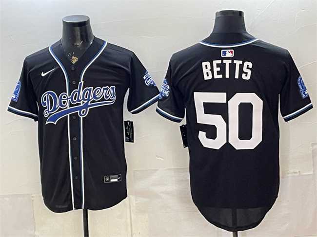Men%27s Los Angeles Dodgers #50 Mookie Betts B2B Champs 2026 Black Out Style Vapor Limited Stitched Jersey->los angeles dodgers->MLB Jersey