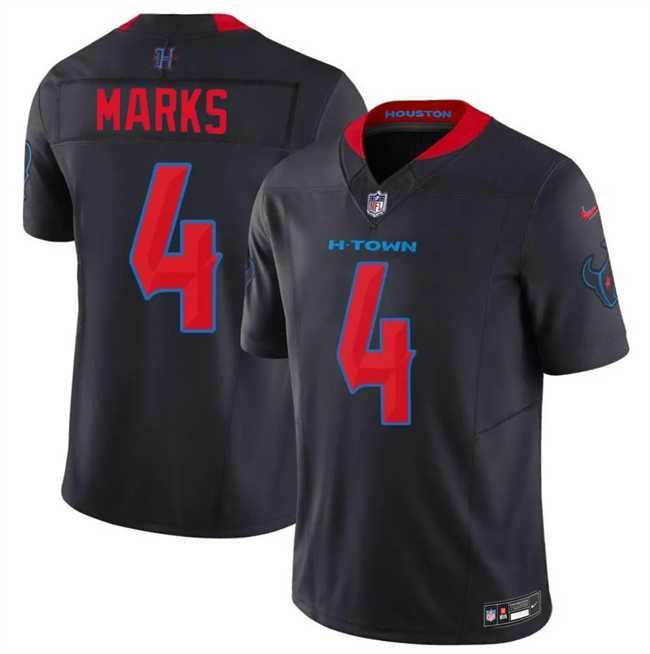 Mens Houston Texans #4 Woody Marks Navy 2026 F.U.S.E. Vapor Limited Stitched Jersey Dzhi->houston texans->NFL Jersey