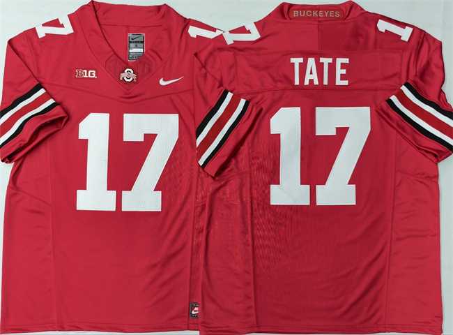Mens Ohio State Buckeyes #17 Carnell Tate Red 2025 F.U.S.E. Limited Stitched Jersey->ohio state buckeyes->NCAA Jersey