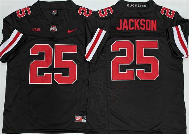 Mens Ohio State Buckeyes #25 Lamar Bo Jackson Black 2025 F.U.S.E. Limited Stitched Jersey->ohio state buckeyes->NCAA Jersey