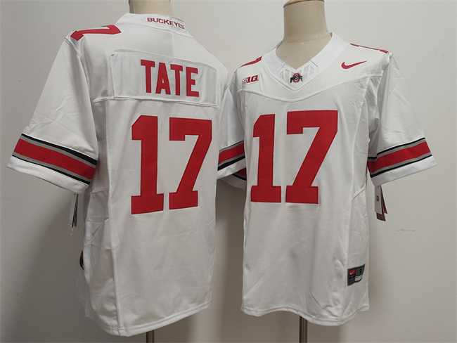 Mens Ohio State Buckeyes #17 Carnell Tate White F.U.S.E. Limited Stitched Jersey->ohio state buckeyes->NCAA Jersey