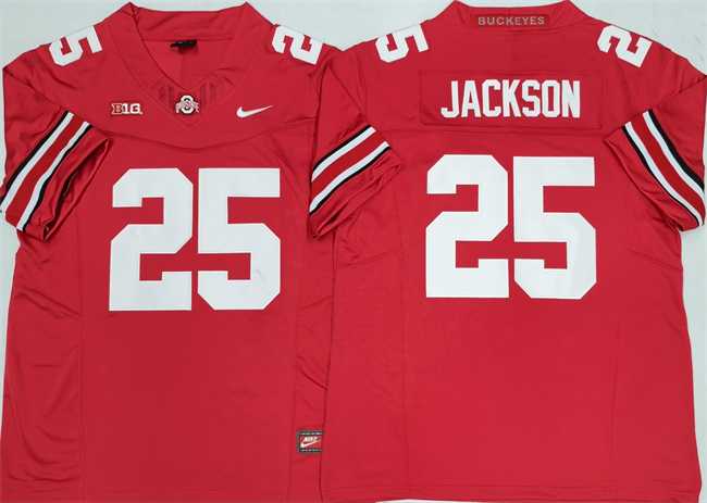 Mens Ohio State Buckeyes #25 Lamar Bo Jackson Red 2025 F.U.S.E. Limited Stitched Jersey->ohio state buckeyes->NCAA Jersey