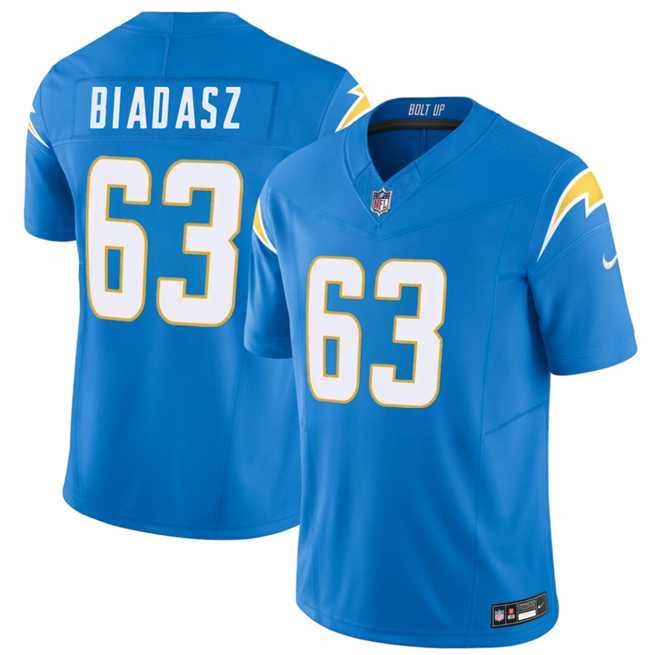 Mens Los Angeles Chargers #63 Tyler Biadasz Blue 2026 F.U.S.E. Vapor Limited Stitched Jersey Dzhi->los angeles chargers->NFL Jersey