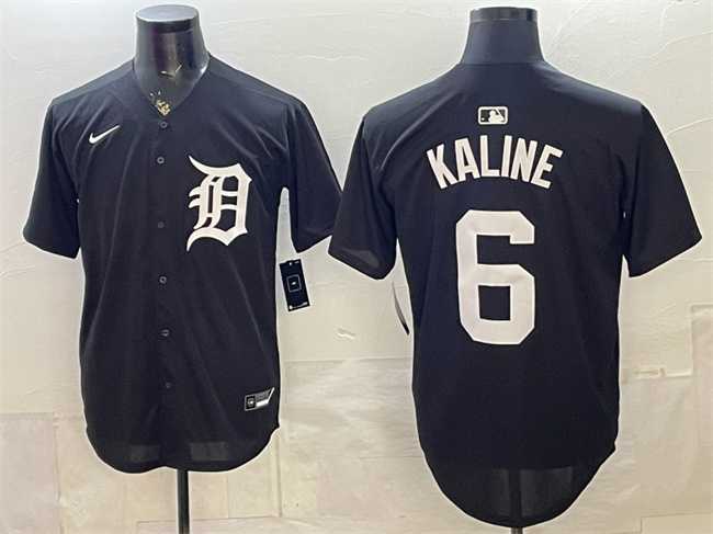 Men%27s Detroit Tigers #6 Al Kaline Black Limited Stitched Jersey->cincinnati reds->MLB Jersey